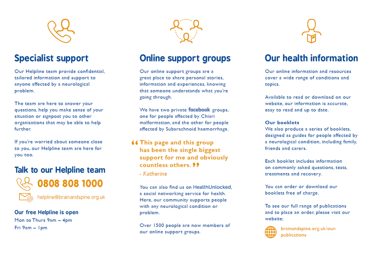 ‘Support For You’ services leaflet